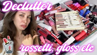 DECLUTTER LABBRA👄 rossetti, gloss liquid lipstick 💄 pt.3 MelissaTani