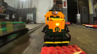 Long lego 9v trains on large standard circles