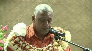 Fijian Prime Minister Voreqe Bainimarama awards Mahogany Licenses.