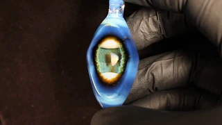 Moonstoned---Boro Glass Opal Geode Pendant by Nathan Snyder!