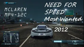 Mclaren MP4-12C|V8 SOUND|Need for Speed™ Most Wanted 2012