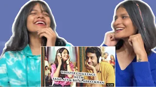 Sajal Aly & Bilal Abbas Khan | Whisper Challenge | Khel Khel Mein | FUCHSIA | WhatTheFam Reactions!