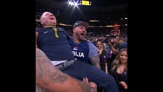 Nikola Jokic's brothers toss Michael Malone after Nuggets win the 2023 NBA Finals 🏆