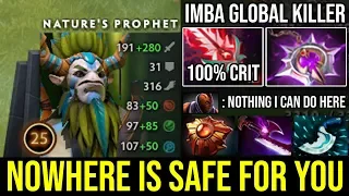 Nowhere is Safe Mass Ganking | Nature's Prophet with 100% Crit + Nullifier Deleted AM Godlike DotA 2