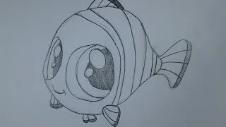 How to draw Nemo from Finding Nemo