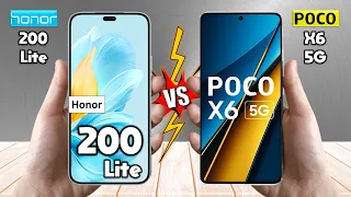 Honor 200 Lite Vs Poco X6 - Full Comparison 🔥 Techvs