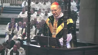 Der Budapester Kardinal Peter Erdö beim Pontifikalrequiem für Kardinal Meisner