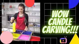 Candle Carving🕯️Wait for the result at the end!!!🤩