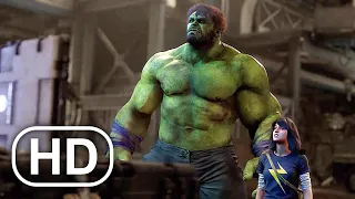 Marvel's Avengers Ms. Marvel & Hulk Find Nick Fury Scene HD