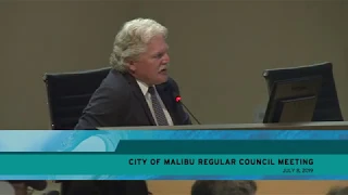 Malibu City Council Meeting July 8, 2019