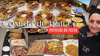 Petiscos de boteco entrada para 70 pessoas