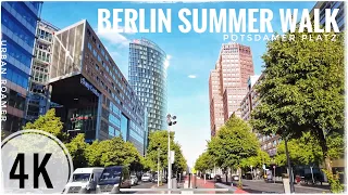 Berlin Summer Walk in Downtown Area of Potsdamer Platz in 4K | 50fps