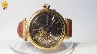 Longines pocket watch movement in handmade wristwatch case