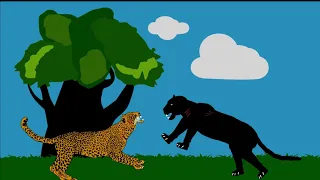 leopard vs black panther animation—all animation #anils #dr2