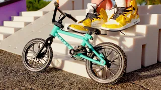 BMX Finger built a Huge Tech Deck ramp | All my BMX Bikes in one video
