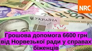 Грошова допомога 6600 грн від Норвезької ради у справах біженців