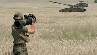 Ukraine NLAW Anti-Tank Missile Destroyed 5 Russian Howitzers - Arma 3