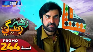 Zahar Zindagi - Ep 244 Promo | Sindh TV Soap Serial | SindhTVHD Drama