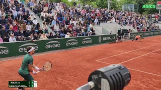 RUUD VS RUUSUVUORI | MATCH HIGHLIGHT | COURT LEVEL VIEW | ROLAND GARROS 2022