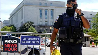 News Wrap: Man behind Capitol bomb threat surrenders after 5 hour police standoff