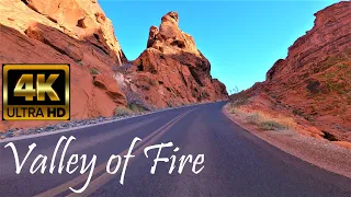 Riding Valley of Fire State Park.  Relaxing scenic POV 4K motorcycle ride (with music).