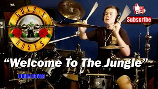 Guns N' Roses "Welcome To The Jungle" (Drum Cover) By: Adam Mc - 15 Year Old Kid Drummer