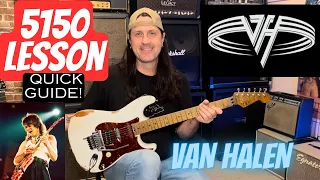 How To Play The Intro to 5150 By Van Halen - Guitar Lesson - It's 5150 Time!