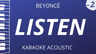 Listen - Beyoncé (Acoustic Karaoke) Lower Key
