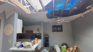 Man staying in apartment that had roof blown off in Houston derecho
