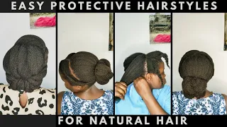Easy Protective Hairstyles for natural hair 😍 Jemimah alltheway ❤️