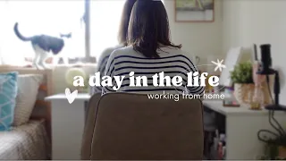 Productivity vlog | day in the life working from home, exercise routine & food