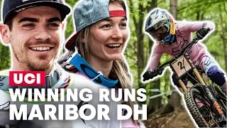 Tahnee Seagrave & Loic Bruni Winning DH Runs Maribor | UCI MTB World Cup 2019