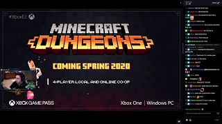 Shroud Minecraft Dungeons Gameplay Trailer E3 2019