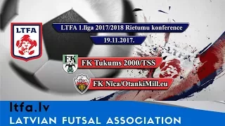 FK Tukums 2000/TSS - FK Nīca/OtankiMill.eu [LTFA 1.LĪGA 2017/18 Highlights]