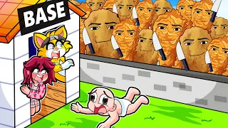 RETO DE LA BASE VS 1000000 GEGAGEDIGEDAGEDAGO 😨😱 | BASE SEGURA VS NUGGET MEME EN MINECRAFT