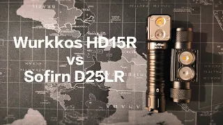 Wurkkos HD15R vs Sofirn D25LR - Beam shot comparison