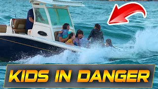 WARNING: FAMILY IN TROUBLE! DAD MAKES HUGE MISTAKE  AT HAULOVER INLET (CAPT IS AN A**) | BOAT ZONE