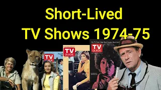 1974-75 Short-Lived TV Shows