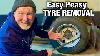 Easy Peasy truck tyre removal so simple i could kick myself