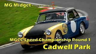 MG Midget Cadwell park - MGCC Speed Championship round 1 - Birth of a Racecar