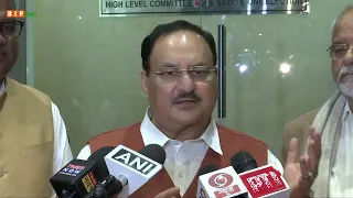 Shri JPNadda put forth the BJP’s viewpoint on #OneNationOneElection before the High-Level Committee.