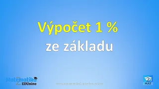 Výpočet 1 procenta ze základu