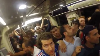 Paris Metro after Russia 2018 World Cup Final.
