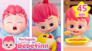 Um Dia do Bebefinn | Vamos para a escola 🏫 | + Completo | Bebefinn em Português - Canções Infantis