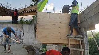 Casting the veranda and kitchen arch