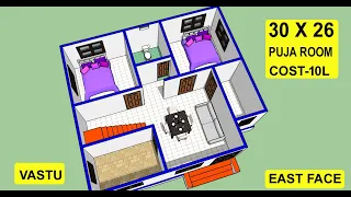 30 X 26 house plan II 30 x 26 gahr ka naksha II 30 x 26 home design