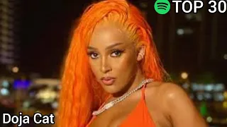 Top 30 Doja Cat Most Streamed Songs On Spotify (May 20,2021)