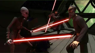 Dooku fights Savage Opress and Asajj Ventress | Star Wars: The Clone Wars