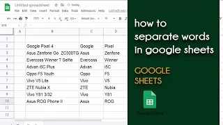 how to separate words in google sheets