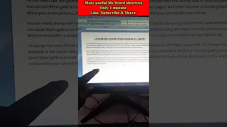 5 Most Useful ms word shortcut #computertricks #shortvideo #newshorts #trandingshorts #mswordtricks